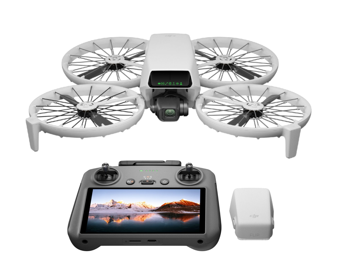 DRON DJI Flip + RC s displejem, baterie DRONPRO